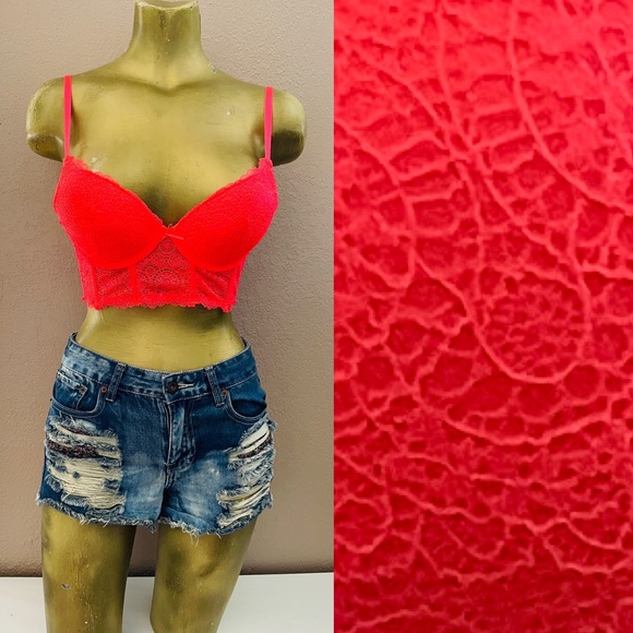 NWOT Neon DAYGLO Orange Fluoro Longline BRA Size 34B - Picture 11 of 14